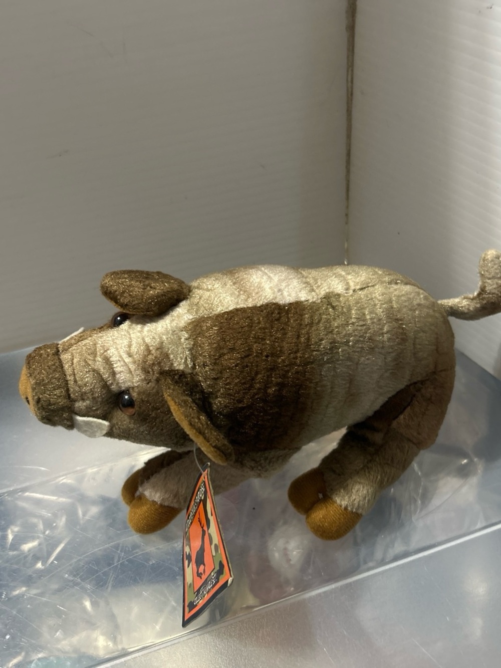 Plush Armadillo Stuffed Animal Toy - Brown & Tan